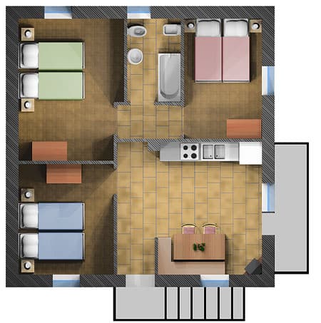 2-Room Apartment – Appartamenti Li Pont Livigno - Foto 3